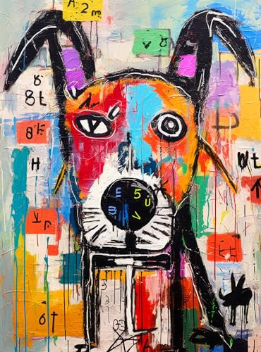 Cross & Glory Geometric Dog Dreamscape Puzzle - 1000 Piece Abstract Art Jigsaw, Eco-Friendly, Satin Finish, Vivid Colors, Modern Home Decor, Educational Brain Game for Adults, CG-M-059, Rainbow