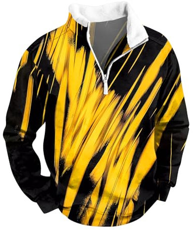 KONG JIMFAN V Auschnitt Herren Pullover Rollkragen Herren Herren Kapuzenpullover Blau Trikot 22 23 Long Tee Senfgelber Pullover Stray Cats T Shirt Tunika Bluse Pink(Yellow,5XL)