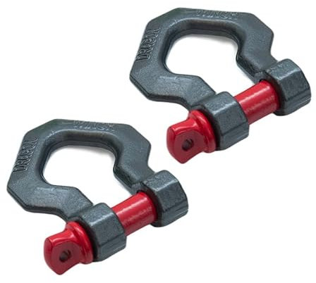 Dragon Winch Grillo per verricello 3T / 3000 kg - Set di 2 Grilli in Acciaio da 5/8 per Verricelli e Traino | Grilli a Omega Universali per Recupero | Robusti Grilli Acciaio Alta Qualità