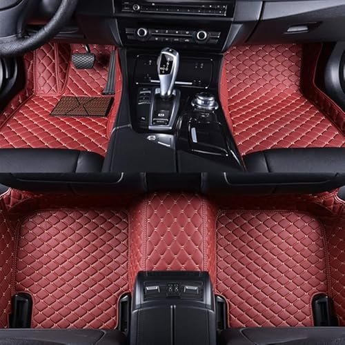 Auto Fußmatte für BYD Destroyer 05 2022 2023 2024 Maßgeschneiderte Allwetter Leder Wasserdicht Staubdicht Kratzfest rutschfest Protection Liner,G:Red