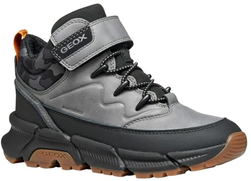 GEOX JUNIOR J FLEXYPER PLUS BOY B ABX ANKLE BOOTS GREY/BLACK 28_EU