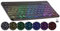 GeneralKeys Tastatur: Kompakte Multi-Device-Akku-Funktastatur Bluetooth, LED 7 Color,QWERTZ (BT-Keyboard, Funk-Tastatur beleuchtet)