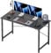 CubiCubi Schreibtisch, Kleiner Computertisch, 120 x 48 x 75 cm Bürotisch, für Arbeitszimmer, Schlafzimmer, Industrie-Design, Metallgestell, Schwarz