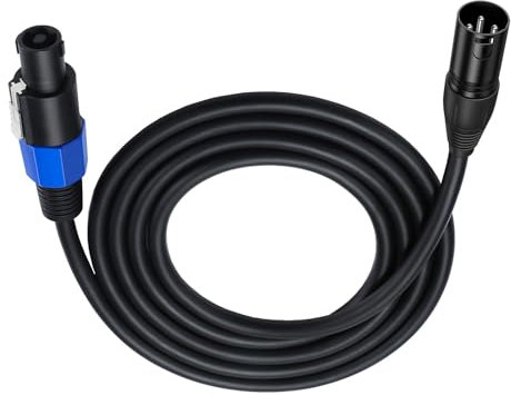 GAOFESA Câble d'extension Speakon vers XLR mâle vers XLR 3 broches mâle avec adaptateur de verrouillage rotatif