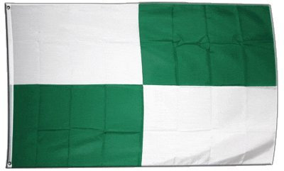 Digni Bandiera Tifosi a Quadri Verde-Bianchi - 90 x 150 cm Sticker Gratis