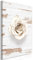 decomonkey Bilder Rose 40x60 cm 1 Teilig Leinwandbilder Bild auf Leinwand Vlies Wandbild Kunstdruck Wanddeko Wand Wohnzimmer Wanddekoration Deko Blumen Holz Vintage