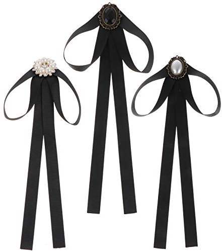 VALICLUD Chic 3Pcs japanisches Damenhemd Long Pre Black Fliege Kleidung Zubehör