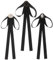 VALICLUD Chic 3Pcs japanisches Damenhemd Long Pre Black Fliege Kleidung Zubehör