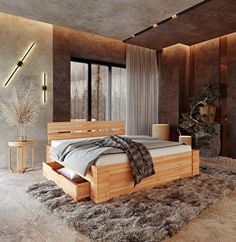 Krok Wood Massivholzbett ELSA in Buche (140 x 200 cm)