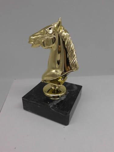 Fanshop Lünen Pokal Reiten Reitsport Dressur Figur 11 cm Pokale Trophäe Geburtstag goldfarbig - (pf18)
