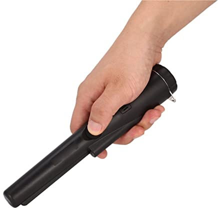 Septpenta Metalldetektor Pinpointer, 360° Sackgassenerkennung, Vibrations und Tonanzeige Von 2 Wissensmodi, Tragbarer Metalldetektor mit Hellem LED Licht für Erwachsene, Kinder, Orange(Schwarz)