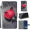 for Samsung Galaxy S8 Case, PU Leather Wallet Book Flip Folio Stand View Cover Pouch Compatible with Samsung S8 Phone Case (Rose)