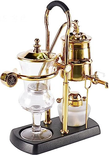 伟 祥 Familie Syphon Kaffee Maschine, 400ml Luxus Balance Syphon Kaffee Maschine Doppelsäule mit T-Shirt Griff, Elegantes Retro-Style-Design, Geschenk für Mutter, Vater, Freunde