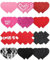 Tripetals Glitzer-Pasties, Nippel-Abdeckungen, Aufkleber, Einweg-Brustwarzen-Pads, griffige Pasties, sexy, 12 Stück, rot und schwarz