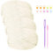 Häkelgarn Baumwolle Häkelwolle Chenille Wolle zum Häkeln 4 X 50g Häkelwolle,Crochet Yarn Dickes Baumwoll-Nylon-Mischgarn Häkelgarn für Anfänger Weißes Garn