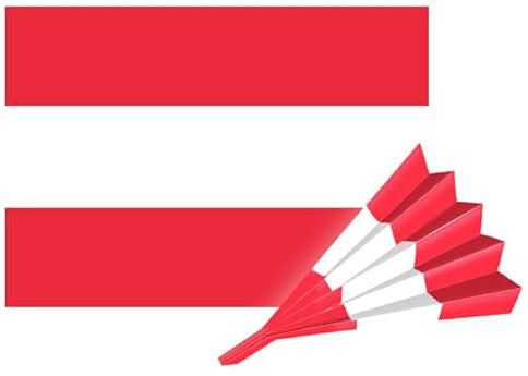 Primus-Print Fanklatschen mit Länderflaggen - 32x45cm, 300g Starker Karton, 8-Fach Gerillt, Beidseitig Bedruckt - Perfekt für EM 2024 & Themenpartys - Erhältlich in 5er, 10er & 25er Set [Österreich]