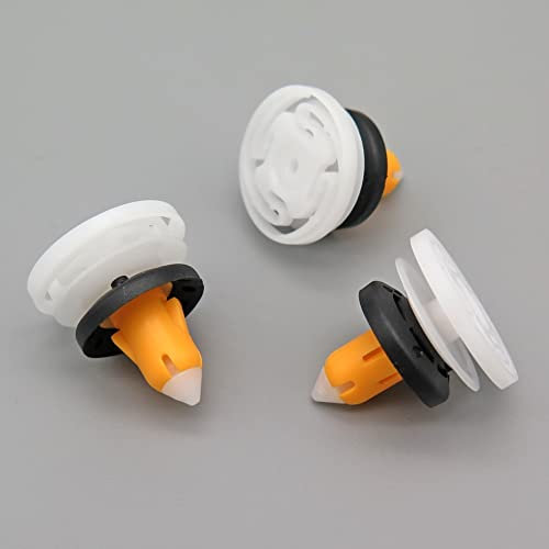VVO Fasteners- Clip Bianche in Plastica. Per Pannello della porta posteriore. Compatibile con Fiat 500X, Tipo, (10 pezzi)