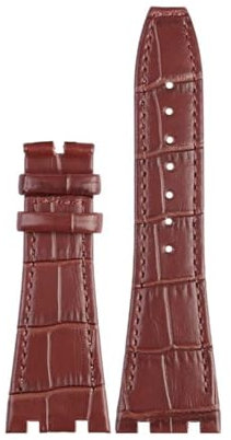 JVEIWAD Lederarmband kompatibel mit Audemars Piguet Royal Oak Offshore-Armband AP15400 26331 15500 15703 Herrenarmband 26 mm Rindsleder-Uhrenarmbänder(Brown-no clasp)