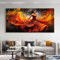 lianyibo Peinture sur toile abstraite de femme de flamenco dans une robe rouge, belles affiches de danseuses, pour décoration murale de salon 65x130cm sans cadre