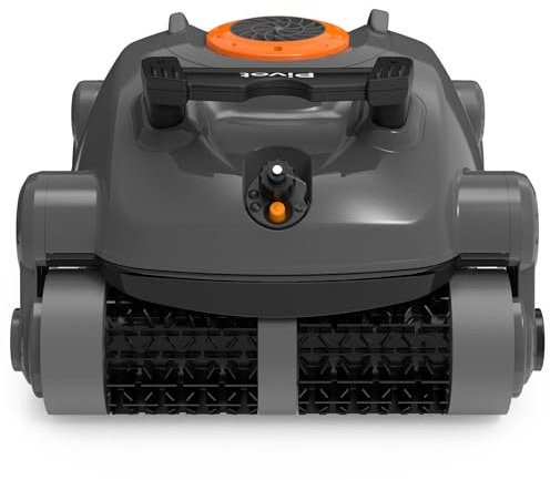 Pulitore robotico senza fili Pivot, arrampicata su parete, durata della batteria prolungata, parcheggio, aspirapolvere automatico per piscine interrate fino a 1.100 piedi quadrati, grigio