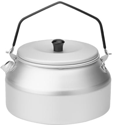 Camp Kettles, Aluminiumtopf, 1 l, tragbarer Boiling-Topf mit Griff, geringes Gewicht, Outdoor-Kochzubehör, für offenes Feuer, Kaffeebrauen, 6,3 Zoll