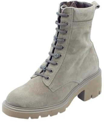 Nero Giardini I514812D Arold col Argilla Anfibi Moda per Donna in Nabuk con Lacci e Lampo Tacco Medio (Taglia 39)