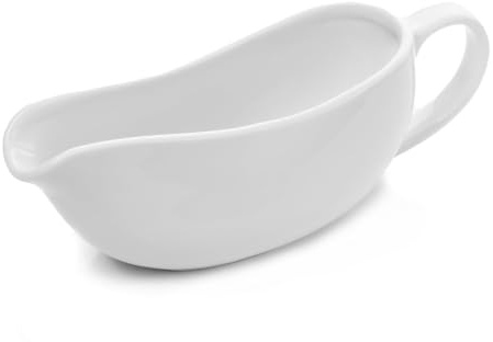WishDeco Salsera de porcelana blanca 400 ml / 14 oz