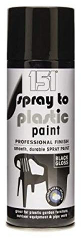 400ml Black Gloss Plastic Garden Furniture Pipes Household Spray Paint - Restores & Renews Plastic Surface (1)