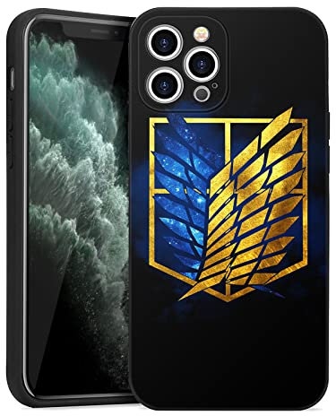 Anime Phone Case for iPhone 11 6.1 Inch(2019), Soft Liquid Silicone Gel Rubber Full Body Protection Shockproof Cover Case, Cartoon Manga AOT 01
