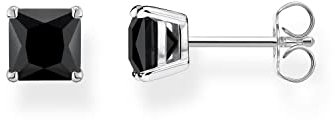 THOMAS SABO Ohrstecker schwarzer Stein Recyceltes 925 Silber H2174-024-11