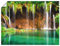 ARTland Wanddeko Wandtattoo selbstklebende Vinylfolie 120x90 cm Landschaften Wasserfall T6AI
