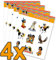 Tattoo-Set * YAKARI * als Mitgebsel, Geschenk oder zum Spielen | 4 Bögen mit 36 Tattoos | Indianer Indianerjunge Aufkleber Sticker Kinder Kindergeburtstag Geburtstag