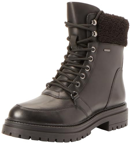 Geox D Iridea B ABX, Stivale alla Caviglia Donna, Nero, 36 EU