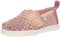 TOMS Classic Alpargata Flacher Slipper, Pink Quartz Plaid Tweed/Cord, 38 EU