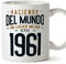 MUGFFINS Tazas 1961 Cumpleaños - En Español - Haciendo del Mundo un Lugar Mejor - 11 oz / 330 ml - Regalo original y divertido