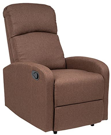 Gremium Poltrona Relax Reclinabile a Letto Con Seduta Ergonomica In Tessuto, Schienale Regolabile e Doppio Cuscino Per Arredo Salotto, Soggiorno e Ufficio