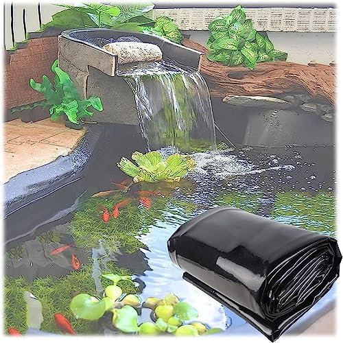 Teichfolie Wasserdicht Folie 2X4m 3X3m 4X7m 5X9m 6X8m, 0.13Mm HDPE Teichfolie Für Kleine Teiche Oder Als Schutz Für Gartebnpools,8 * 10m