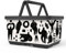 Basky Basket Fahrradkorb Abnehmbar | Happy People Design | Fahrradkiste für Fahrrad & E-Bike | Fahrradtasche vorne und hinten | Adapterplatte Gepäckträger Klicksystem mit Schloss | Nachhaltig