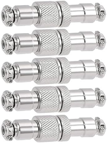 Lot de 5 connecteurs aéronautiques à 8 broches, GX16 16 mm, connecteur circulaire femelle et mâle