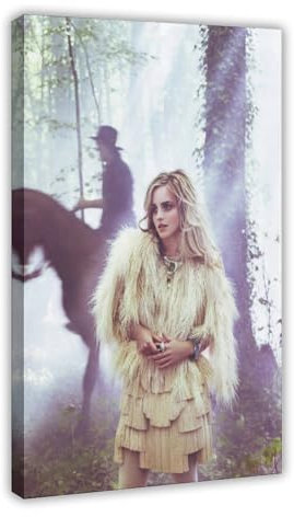 AAVEDA Emma Watson Leinwand-Poster, Schlafzimmerdekoration, Sportlandschaft, Büro, Raumdekoration, Geschenk, Rahmen-Stil, 60 x 90 cm, 2 Stück