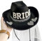 BABYVIVA Cowboyhut, Cowboyhut mit Schleier, breiter Krempe, Cowgirl-Hut, Brautparty, Party-Requisiten, Junggesellinnenabschied, glitzernder Hut für Braut