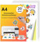 CALLYSONIC 20 Blatt druckerpapier a4, Sticker Papier zum Bedrucken, Klebeetiketten zum Bedrucken, Drucker Papier Weiß a4, Stickerpapier zum Selbst Drucken, Etikettenpapier Bedruckbar