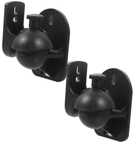 DOITOOL 2 Sätze Lautsprecherständer Lautsprecherhalter Lautsprecher-wandhalterung Wand Lautsprecher Halter Universelles Lautsprecher-wandregal Rack Für Lautsprecher Black Rostfreier Stahl
