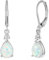Opal Ohrringe Silber 925 Hängend für Damen, Ohrringe 925 Sterling Silber Kleine Creolen Kreis Ohrring Opal Schmuck Geschenke für Mama Frauen, Elegant Geschenkidee für Geburtstag Muttertag