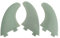 UPSURF FCS M-5 Natural Glass Flex Tri Fin Set Nylon fin with Fin Key and Screws