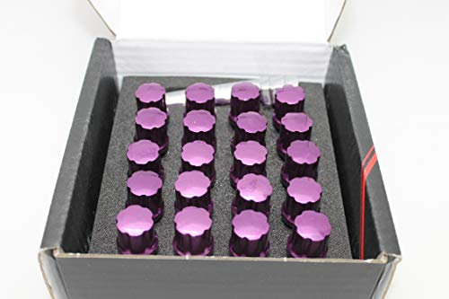 Japan Racing - Tornillos para ruedas (M14 x 1,5, 20 unidades), color morado
