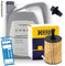 Ölwechsel Set Inspektion 5 Liter Original VAG Motoröl 0W-30 Motorenöl + HENGST Ölfilter + Öl Ablassschraube Verschlussschraube