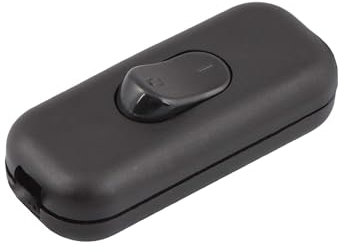 ElekTek Low Profile in-Line Torpedo Switch 2 Amp Double Pole Use 2 or 3 Core Flex Black