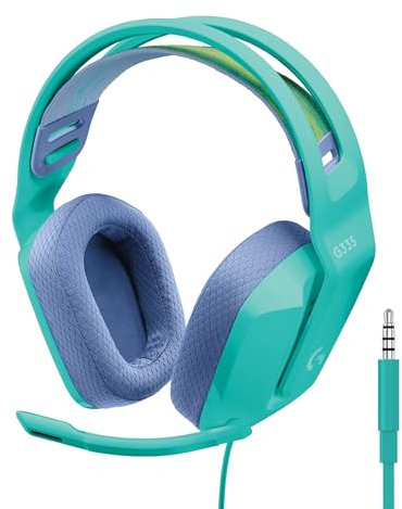 Logitech G335 Auriculares con Cable para Gaming, Micrófono Volteable, Jack de 3.5mm, Almohadillas de espuma viscoelástica, compatible con PC, PlayStation, Xbox, Nintendo Switch - Verde