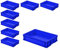 8x Eurobehälter mit 2 Griffleisten, 600x400x120 mm, blau